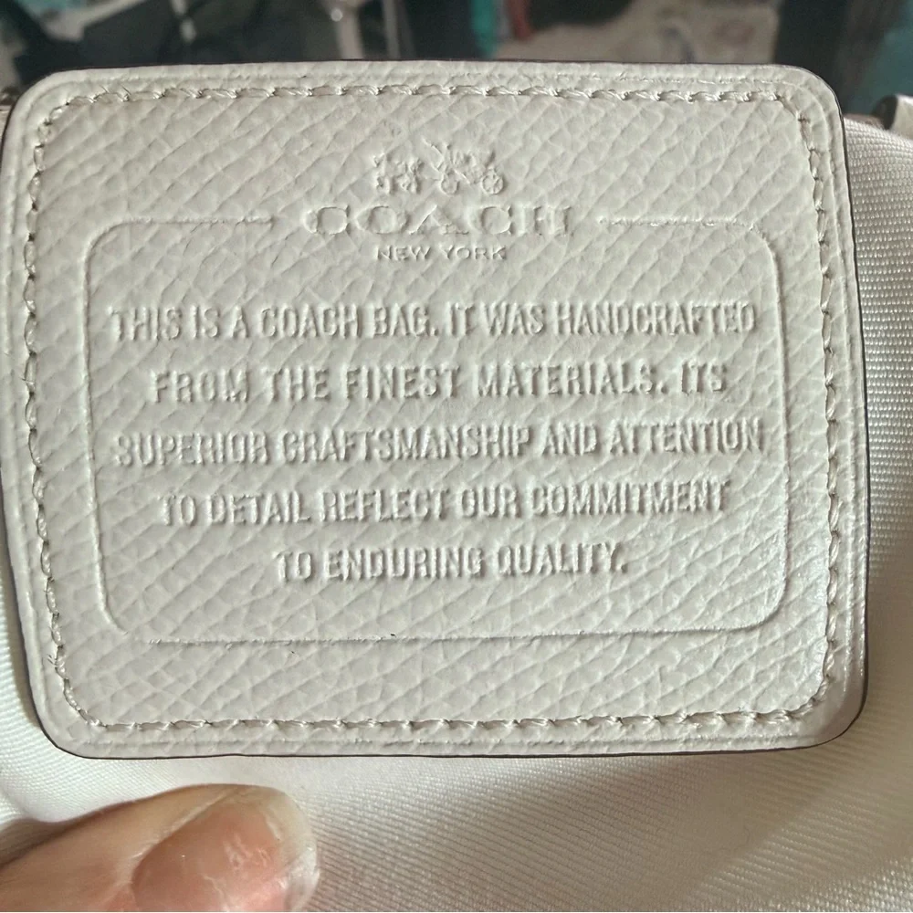 Coach Ivory Satchel with Crossbody Strap
